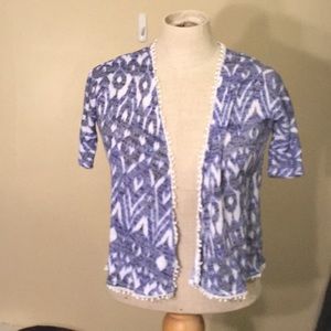 Nice blue, black, white sweater